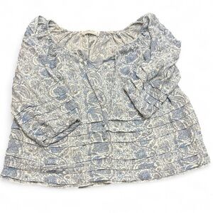 Abercrombie & Fitch Blue Paisley Blouse Women’s S Peasant Boho Cottagecore Top